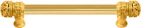 Juliane Grace 6'' cc with 5/8'' reeded center long pull small finial in Gilded Mercury. 5610R-8