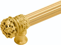 Juliane Grace 6'' cc with 5/8'' reeded center long pull small finial in Gilded Mercury. 5610R-8