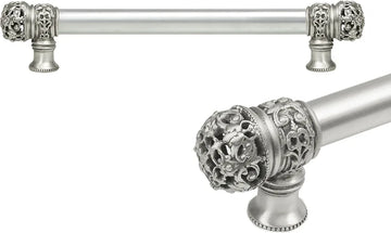 Juliane Grace 9'' cc with 5/8'' smooth center long pull small finial in Satin. 5611-11