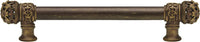Juliane Grace 9'' cc with 5/8'' smooth center long pull small finial in Antique Brass. 5611-3