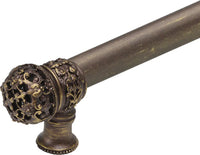 Juliane Grace 9'' cc with 5/8'' smooth center long pull small finial in Antique Brass. 5611-3