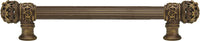 Juliane Grace 9'' cc with 5/8'' reeded center long pull small finial in Antique Brass. 5611R-3
