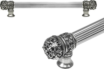 Juliane Grace 9'' cc with 5/8'' reeded center long pull small finial in Chalice. 5611R-9