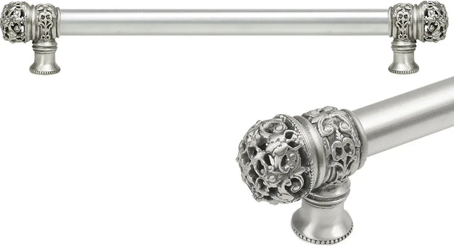 Juliane Grace 12'' cc with 5/8'' smooth center long pull small finial in Satin. 5612-11