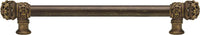 Juliane Grace 12'' cc with 5/8'' smooth center long pull small finial in Antique Brass. 5612-3