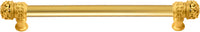 Juliane Grace 12'' cc with 5/8'' smooth center long pull small finial in Gilded Mercury. 5612-8