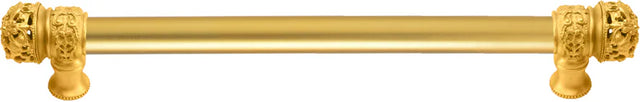 Juliane Grace 12'' cc with 5/8'' smooth center long pull small finial in Gilded Mercury. 5612-8