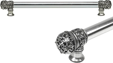 Juliane Grace 12'' cc with 5/8'' smooth center long pull small finial in Chalice. 5612-9