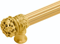 Juliane Grace 12'' cc with 5/8'' reeded center long pull small finial in Gilded Mercury. 5612R-8
