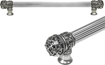 Juliane Grace 12'' cc with 5/8'' reeded center long pull small finial in Chalice. 5612R-9