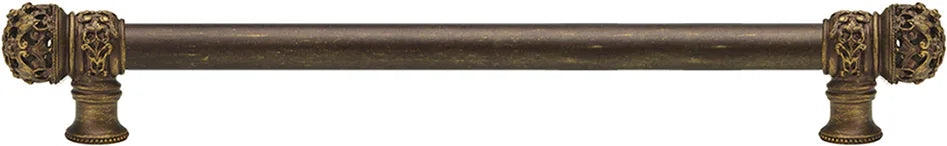 Juliane Grace 18'' cc with 5/8'' smooth center long pull small finial in Antique Brass. 5613-3