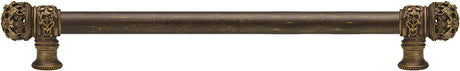 Juliane Grace 18'' cc with 5/8'' smooth center long pull small finial in Antique Brass. 5613-3