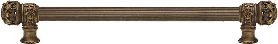 Juliane Grace 18'' cc with 5/8'' reeded center long pull small finial in Antique Brass. 5613R-3