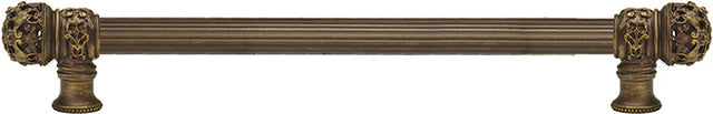 Juliane Grace 18'' cc with 5/8'' reeded center long pull small finial in Antique Brass. 5613R-3