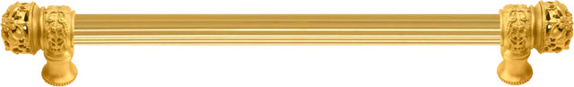 Juliane Grace 18'' cc with 5/8'' reeded center long pull small finial in Gilded Mercury. 5613R-8