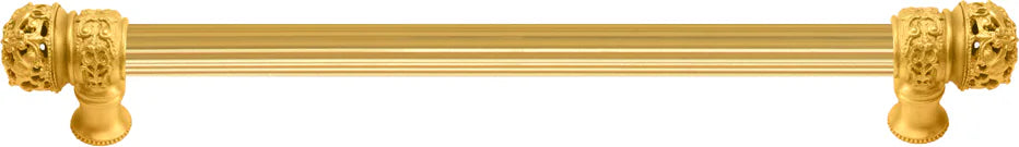 Juliane Grace 22'' cc with 5/8'' reeded center long pull small finial in Gilded Mercury. 5614R-8