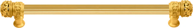 Juliane Grace 22'' cc with 5/8'' reeded center long pull small finial in Gilded Mercury. 5614R-8