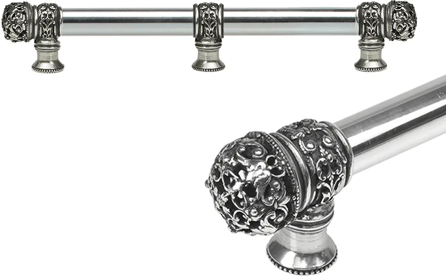 Juliane Grace 9'' cc with 5/8'' smooth center long pull & center brace small finial in Chalice. 5616-9