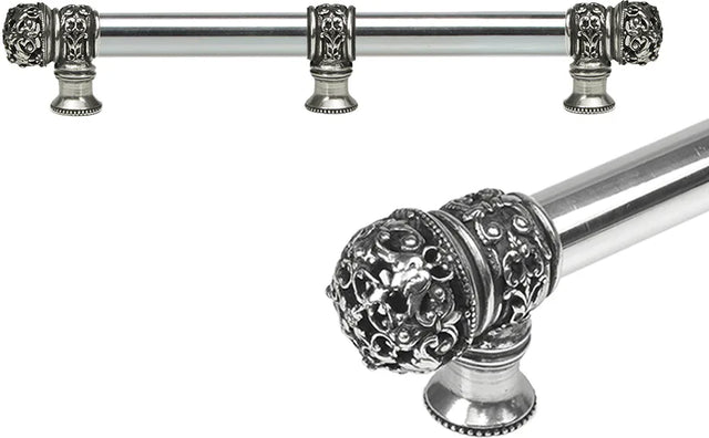 Juliane Grace 9'' cc with 5/8'' smooth center long pull & center brace small finial in Chalice. 5616-9