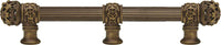 Juliane Grace 9'' cc with 5/8'' reeded center long pull & center brace small finial in Antique Brass. 5616R-3