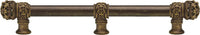 Juliane Grace 12'' cc with 5/8'' smooth center long pull & center brace small finial in Antique Brass. 5617-3