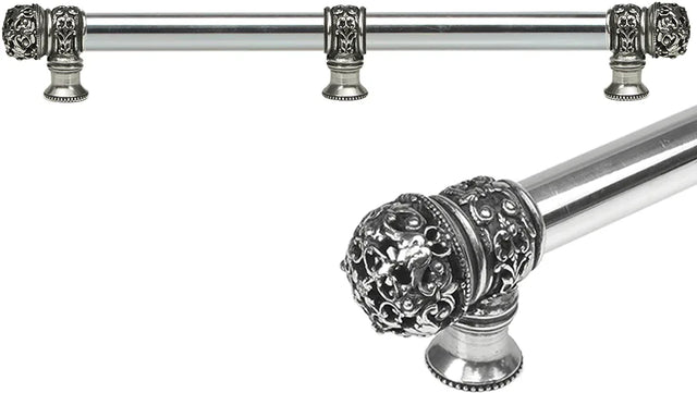 Juliane Grace 12'' cc with 5/8'' smooth center long pull & center brace small finial in Chalice. 5617-9