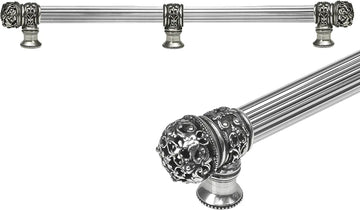 Juliane Grace 18'' cc with 5/8'' reeded center long pull & center brace small finial in Chalice. 5618R-9