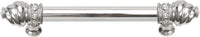 Caché 6'' cc with 5/8'' smooth center long pull with 16 rivoli Swarovski Clear Crystals in Platinum 5670-24C