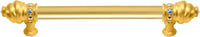 Caché 6'' cc with 5/8'' smooth center long pull with 16 rivoli Swarovski Aurore Boreale Crystals 5670-8AB