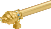 Cache Caché 6'' cc with 5/8'' smooth center long pull with 16 rivoli Swarovski Aurore Boreale Crystals 5670-8AB