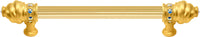 Caché 6'' cc with 5/8'' reeded center long pull with 16 rivoli Swarovski Aurore Boreale Crystals 5670R-8AB