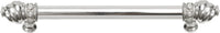 Caché 9'' cc with 5/8'' smooth center long pull with 16 rivoli Swarovski Clear Crystals in Platinum 5671-24C