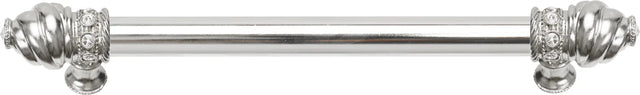 Caché 9'' cc with 5/8'' smooth center long pull with 16 rivoli Swarovski Clear Crystals in Platinum 5671-24C