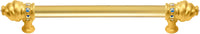 Caché 9'' cc with 5/8'' smooth center long pull with 16 rivoli Swarovski Aurore Boreale Crystals 5671-8AB