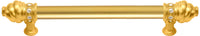 Caché 9'' cc with 5/8'' smooth center long pull with 16 rivoli Swarovski Clear Crystals in Gilded Mercury. 5671-8C