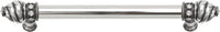 Caché 9'' cc with 5/8'' smooth center long pull with 16 rivoli Swarovski Clear Crystals in Chalice. 5671-9C