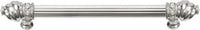 Caché 9'' cc with 5/8'' reeded center long pull with 16 rivoli Swarovski Clear Crystals in Platinum 5671R-24C