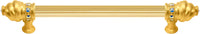 Caché 9'' cc with 5/8'' reeded center long pull with 16 rivoli Swarovski Aurore Boreale Crystals 5671R-8AB