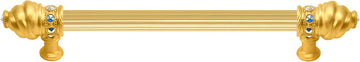 Caché 9'' cc with 5/8'' reeded center long pull with 16 rivoli Swarovski Aurore Boreale Crystals 5671R-8AB