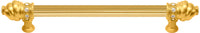 Caché 9'' cc with 5/8'' reeded center long pull with 16 rivoli Swarovski Clear Crystals in Gilded Mercury. 5671R-8C