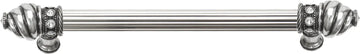 Caché 9'' cc with 5/8'' reeded center long pull with 16 rivoli Swarovski Clear Crystals in Chalice. 5671R-9C