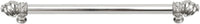 Caché 12'' cc with 5/8'' smooth center long pull with 16 rivoli Swarovski Clear Crystals in Platinum 5672-24C
