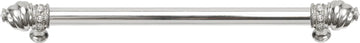 Caché 12'' cc with 5/8'' smooth center long pull with 16 rivoli Swarovski Clear Crystals in Platinum 5672-24C