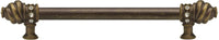Caché 12'' cc with 5/8'' smooth center long pull with 16 rivoli Swarovski Clear Crystals in Antique Brass. 5672-3C