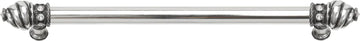 Caché 12'' cc with 5/8'' smooth center long pull with 16 rivoli Swarovski Clear Crystals in Chalice. 5672-9C