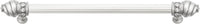 Caché 12'' cc with 5/8'' reeded center long pull with 16 rivoli Swarovski Clear Crystals in Satin 5672R-11C
