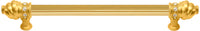 Caché 12'' cc with 5/8'' reeded center long pull with 16 rivoli Swarovski Clear Crystals in Gilded Mercury. 5672R-8C
