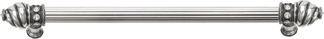 Caché 12'' cc with 5/8'' reeded center long pull with 16 rivoli Swarovski Clear Crystals in Chalice. 5672R-9C