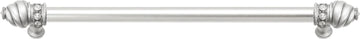 Caché 18'' cc with 5/8'' smooth center long pull with 16 rivoli Swarovski Clear Crystals in Satin 5673-11C