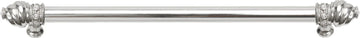 Caché 18'' cc with 5/8'' smooth center long pull with 16 rivoli Swarovski Clear Crystals in Platinum 5673-24C
